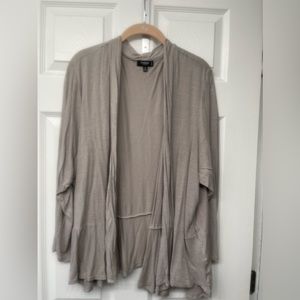 Premise 3x Open-front Jersey Knit Peplum Layering Piece